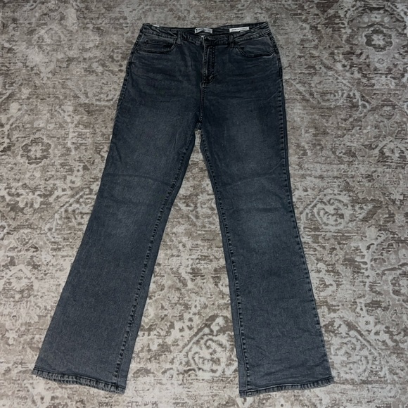 Gray jeans. High Rise Bootcut. Regular pockets 35” long - Picture 1 of 4